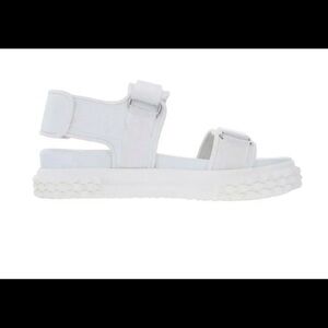 Giuseppe Zanotti White Canvas Blabber Sport Sandals 37